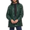 imageLevis Womens Faux Leather Belted Shirt Jacket Standard ampamp Plus SizesPine Green