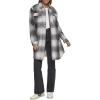 imageLevis Womens Wool Blend Sherpa Lined Long ShacketBlackWhite Ombre