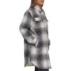imageLevis Womens Wool Blend Sherpa Lined Long ShacketBlackWhite Ombre