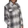 imageLevis Womens Wool Blend Sherpa Lined Long ShacketBlackWhite Ombre