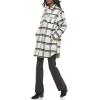 imageLevis Womens Wool Blend Sherpa Lined Long ShacketBlackWhite Window Plaid
