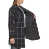 imageLevis Womens Wool Blend Sherpa Lined Long ShacketNavyPeach Window Plaid