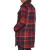 imageLevis Womens Wool Blend Sherpa Lined Long ShacketNavyRed Plaid