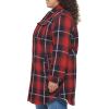 imageLevis Womens Wool Blend Sherpa Lined Long ShacketNavyRedOatmeal