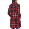 imageLevis Womens Wool Blend Sherpa Lined Long ShacketRedNavy Ombre