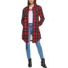 imageLevis Womens Wool Blend Sherpa Lined Long ShacketRedNavy Ombre