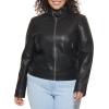 imageLevis womens Faux Leather Motocross Racer Jacket Standard and PlusBlack Latch Collar