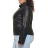 imageLevis womens Faux Leather Motocross Racer Jacket Standard and PlusBlack Latch Collar