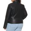 imageLevis womens Faux Leather Motocross Racer Jacket Standard and PlusBlack Latch Collar