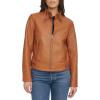 imageLevis womens Faux Leather Motocross Racer Jacket Standard and PlusMocha Latch Collar