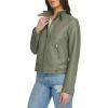 imageLevis womens Faux Leather Motocross Racer Jacket Standard and PlusSage Latch Collar