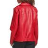 imageLevis womens Oversized Faux Leather Belted Motorcycle Jacket Standard ampamp Plus SizesRed