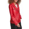 imageLevis womens Oversized Faux Leather Belted Motorcycle Jacket Standard ampamp Plus SizesRed