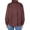 imageLevis womens Soft Faux Suede Shirt Jacket Standard ampamp Plus SizesBurgundy