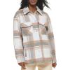 imageLevis Womens Casual Fashion Shirt JacketLight GreyCamel Plaid