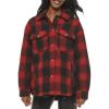 imageLevis Womens Casual Fashion Shirt JacketRedBlack Plaid