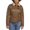 imageLevis Womens Classic Sherpa Lined Trucker JacketNew Brown Faux Shearling