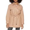imageLevis Womens Faux Leather Belted Shirt Jacket Standard ampamp Plus SizesBiscotti