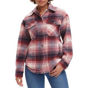 imageLevis Womens Casual Fashion Shirt JacketBurgundy Plaid