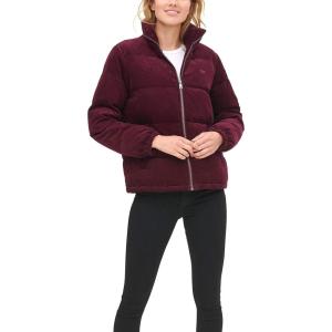 imageLevis Womens Zoe Corduroy Puffer Jacket Standard ampamp Plus SizesBurgundy Corduroy