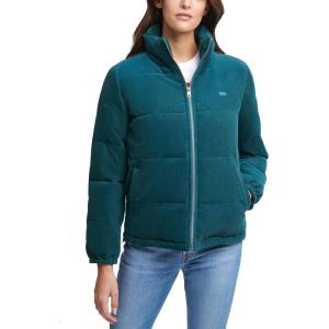 imageLevis Womens Zoe Corduroy Puffer Jacket Standard ampamp Plus SizesTeal Corduroy