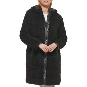 imageLevis womens Full Length Sherpa Quilted Parka JacketBlack