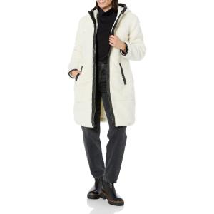 imageLevis womens Full Length Sherpa Quilted Parka JacketWhite Cream