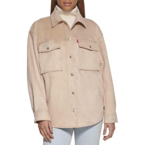 imageLevis womens Soft Faux Suede Shirt Jacket Standard ampamp Plus SizesSand