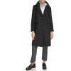 imageCalvin Klein Womens FullLength Buttoned Wool Coat Petite Standard PlusWalker Black