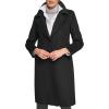 imageCalvin Klein Womens FullLength Buttoned Wool Coat Petite Standard PlusWalker Black