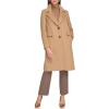 imageCalvin Klein Womens FullLength Buttoned Wool Coat Petite Standard PlusWalker Camel