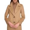 imageCalvin Klein Womens FullLength Buttoned Wool Coat Petite Standard PlusWalker Camel