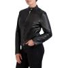 imageCole Haan Womens Racer with Quilted Panels Leather JacketBlack