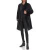 imageDKNY Womens WoolBlend Buttonup Asymmetrical OvercoatBlack