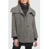 imageKenneth Cole Womens Inner Quilted Bib Novelty Tweed Wool CoatBlk Multi