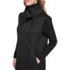 imageKenneth Cole Womens Military Wool Blend OvercoatOversized Collar Black