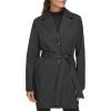 imageKenneth Cole Womens Trench Coat with Waist Tie Belt and Notch CollarBlack