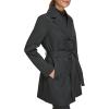 imageKenneth Cole Womens Trench Coat with Waist Tie Belt and Notch CollarBlack