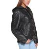 imageLevis Womens Box Quilted Faux Leather Jacket with Jersey HoodBlack