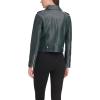 imageLevis Womens Cropped Faux Leather Motorcycle JacketPetrol Green Croc