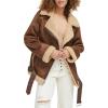 imageLevis Womens Faux Shearling MotoBrown
