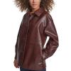 imageLevis womens Relaxed Fit Faux Leather BlazerOxblood Gloss