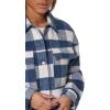 imageLevis womens Wool Blend Shorty Shirt JacketBlueWhite Check Plaid