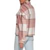 imageLevis womens Wool Blend Shorty Shirt JacketCameo Pink Plaid