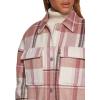 imageLevis womens Wool Blend Shorty Shirt JacketCameo Pink Plaid