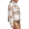 imageLevis womens Wool Blend Shorty Shirt JacketLight GreyCamel Plaid