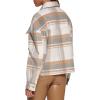 imageLevis womens Wool Blend Shorty Shirt JacketLight GreyCamel Plaid