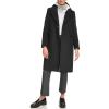 imageCalvin Klein Womens FullLength Buttoned Wool Coat Petite Standard PlusWalker Black