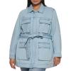 imageLevis Womens Midweight Cotton Belted Shirt JacketLight Wash Denim