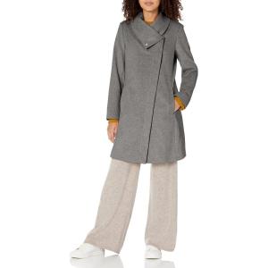 imageKENNETH COLE Womens Wool Coat Asymmetrical Classic Light Grey Small